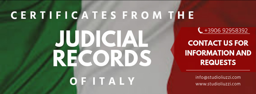 Italian criminal records certificate. Italain police checks