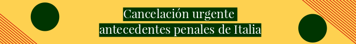 Cancelación urgente antecedentes penales de Italia