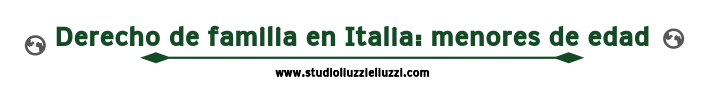 Derecho de familia italiano: menores de edad 